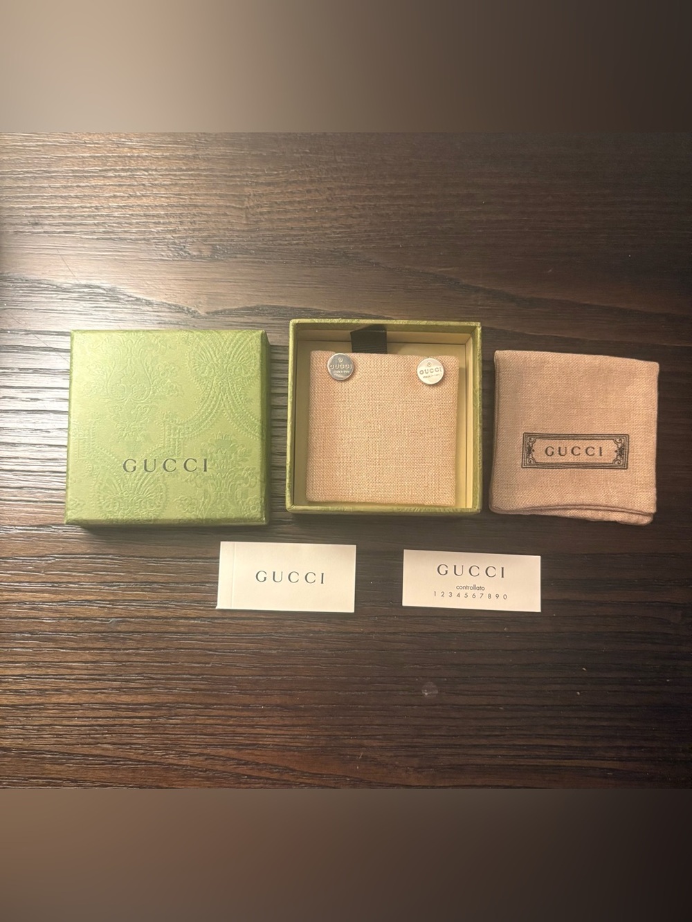 NEW AUTHENTIC Gucci Silver Earrings
